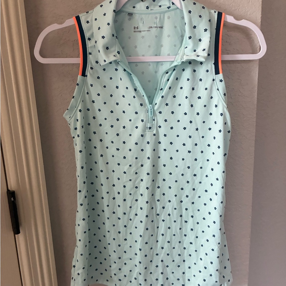 Women’s Under Armour Aqua Sleeveless Golf Top